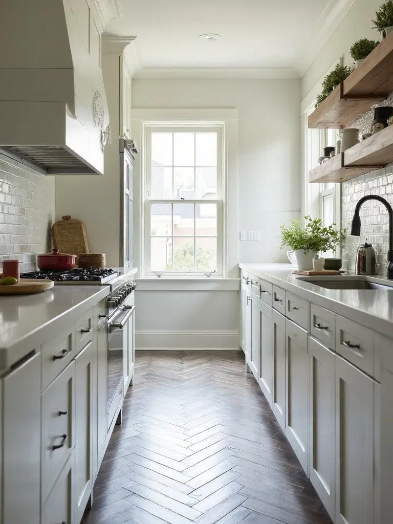 backsplash with depth-creating pattern