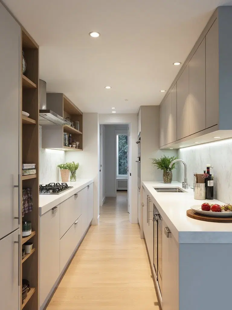 minimalist cabinet hardware in kitchen