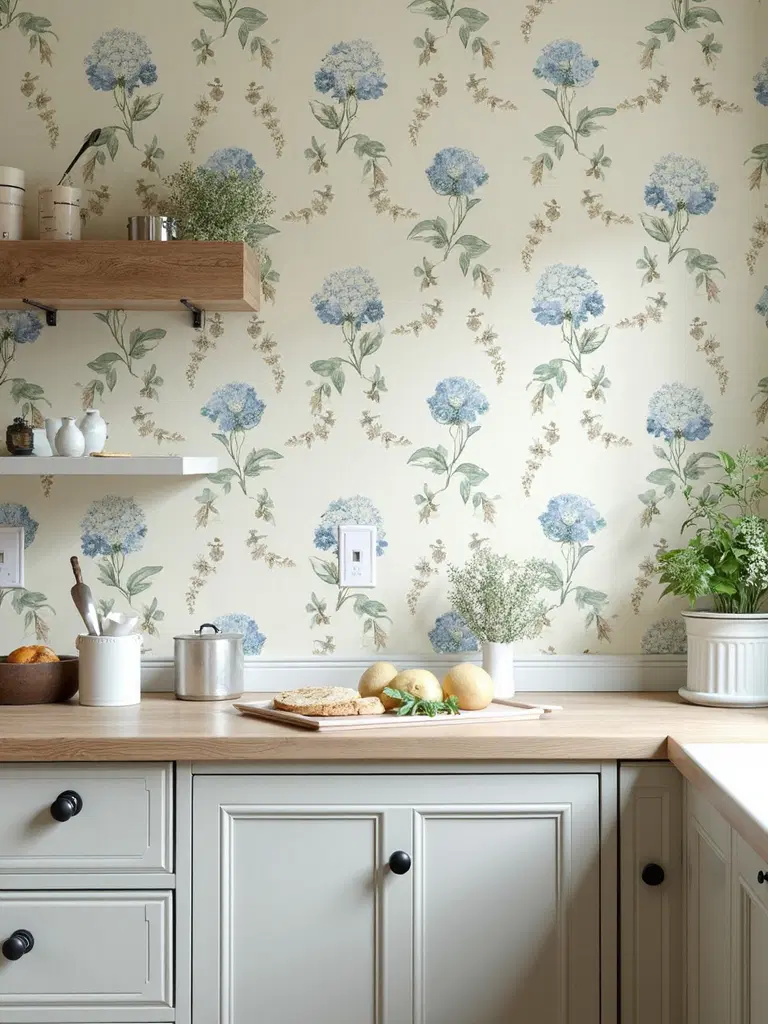 authentic vintage farmhouse wallpaper design