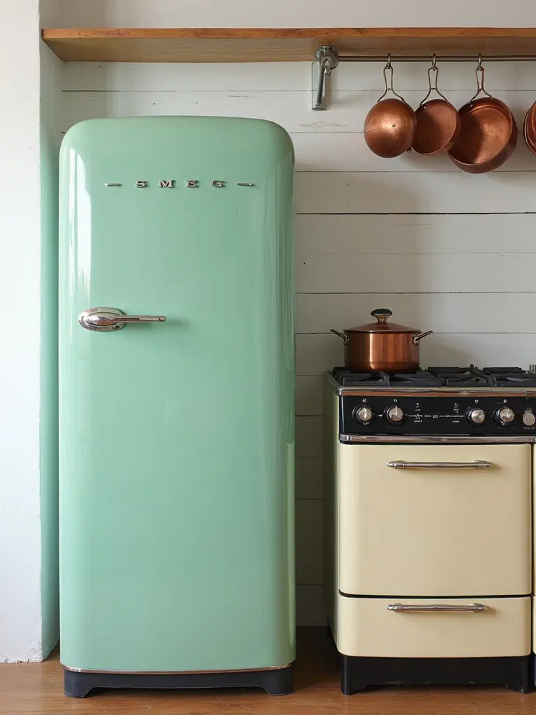 retro vintage style kitchen appliances
