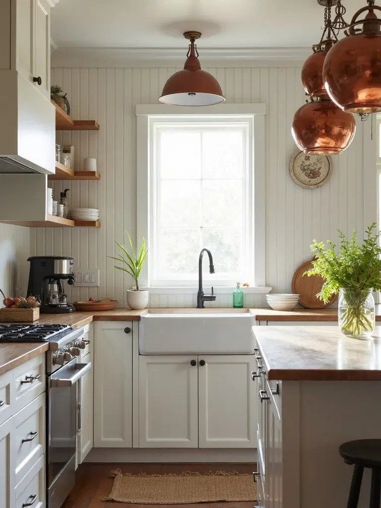 beadboard backsplash vintage kitchen