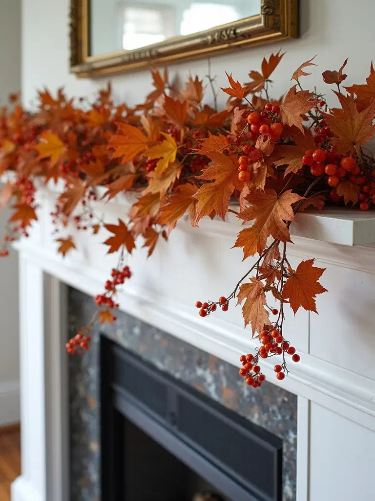 dried berry leaf garland