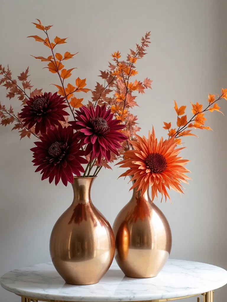enchanting metallic fall displays