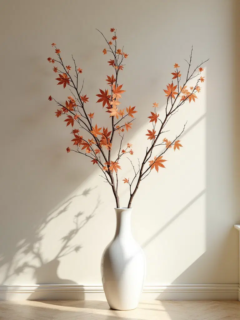 minimalist autumn branch arrangement