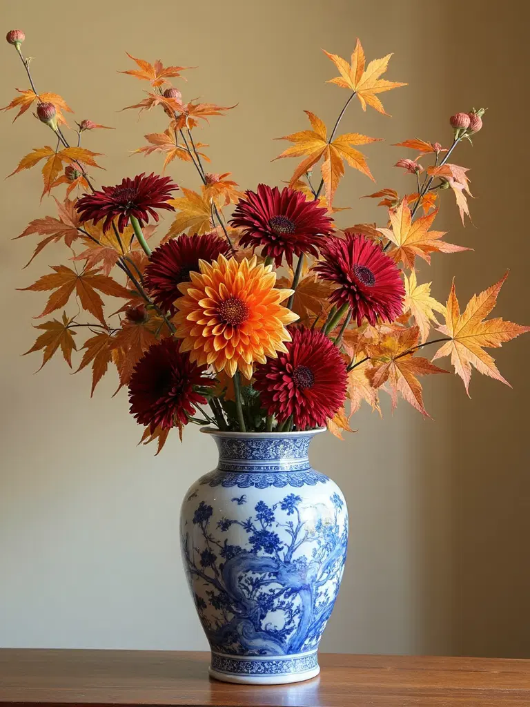 seasonal heritage vase arrangements