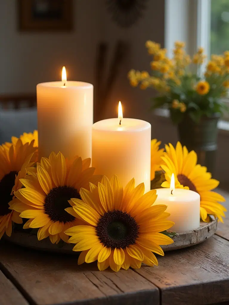 autumn candle centerpiece elegance
