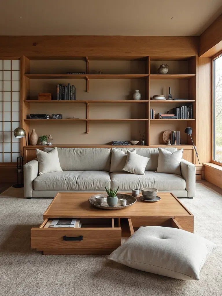 efficient Japandi storage ideas