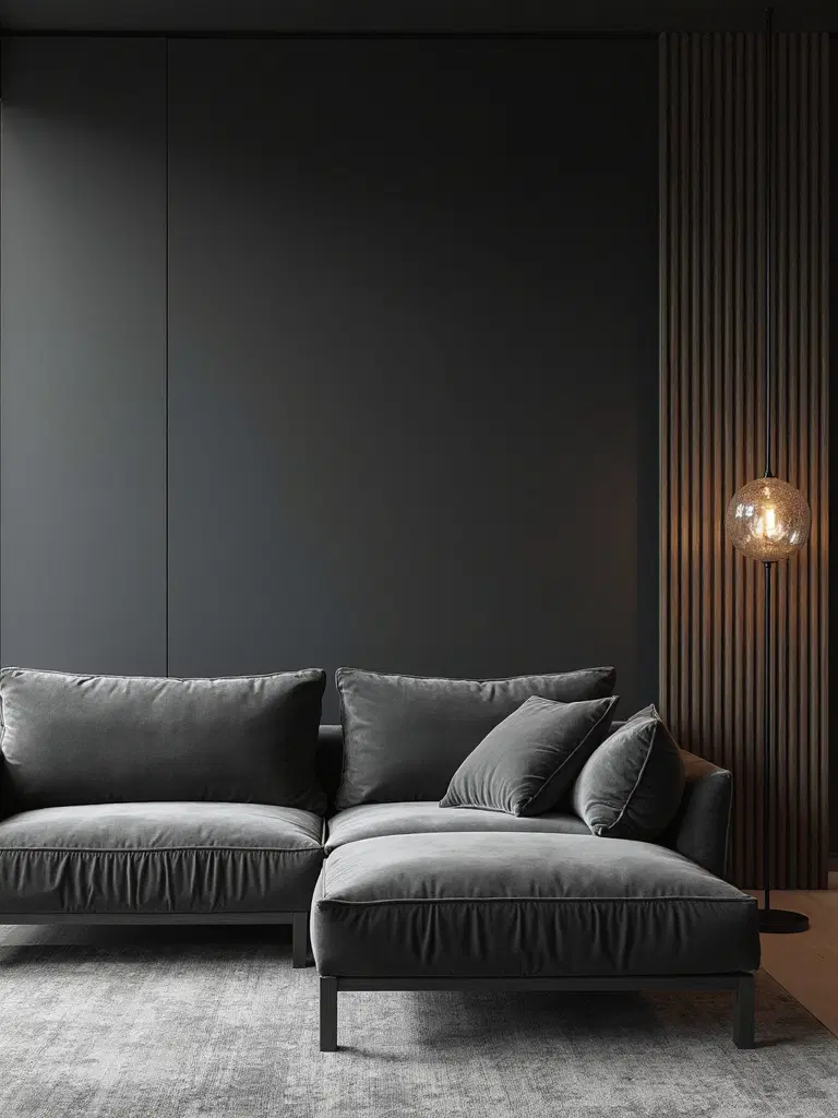 textured gray seating elegance