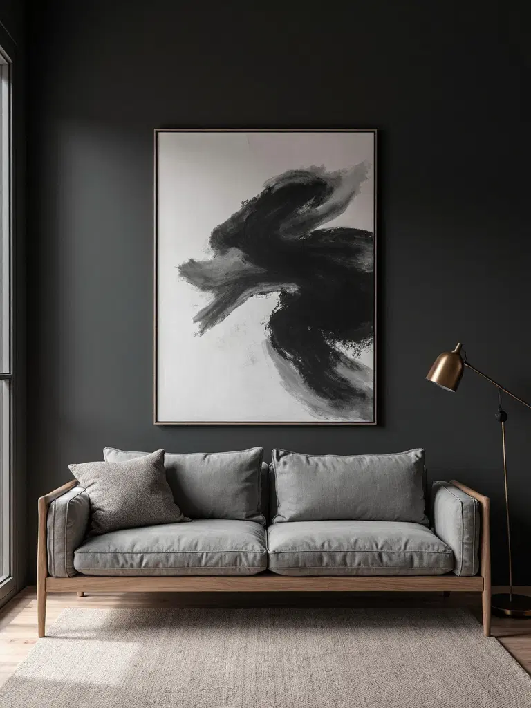 dark abstract art focal point