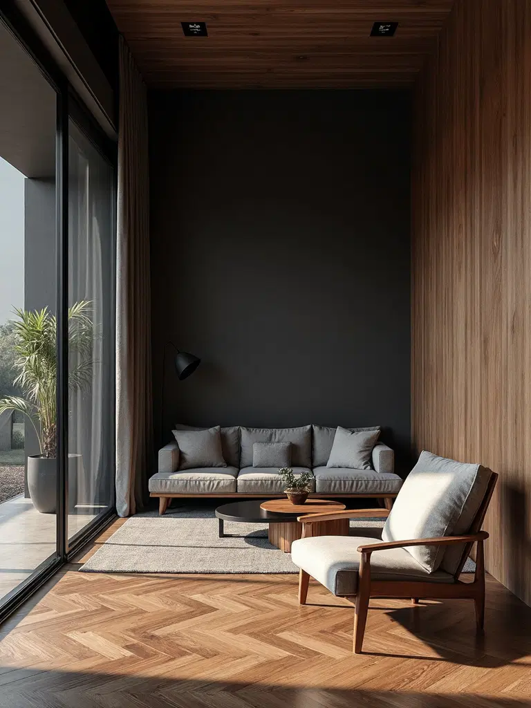 dramatic mixed wood sophistication