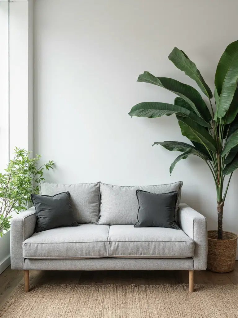 minimalist indoor plant display