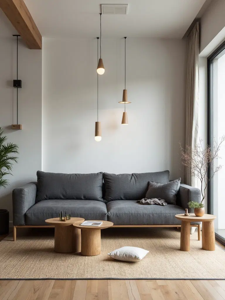 harmonious asymmetrical room layout