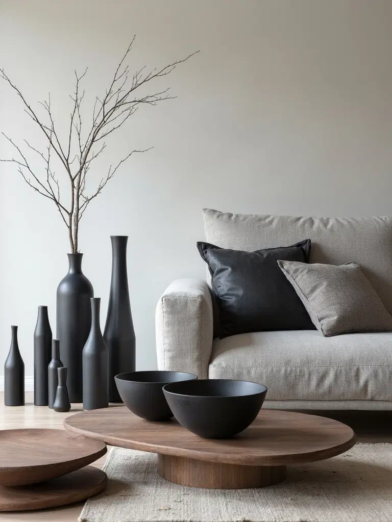 organic ceramic and stone decor