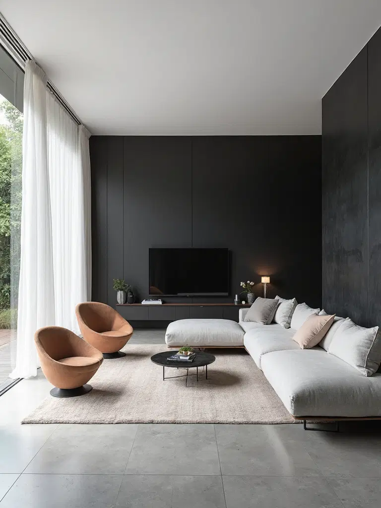 dramatic contrast modern sophistication