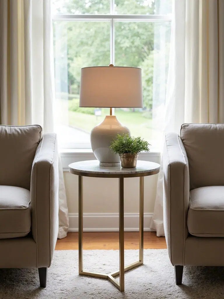 round side tables for balanced flow