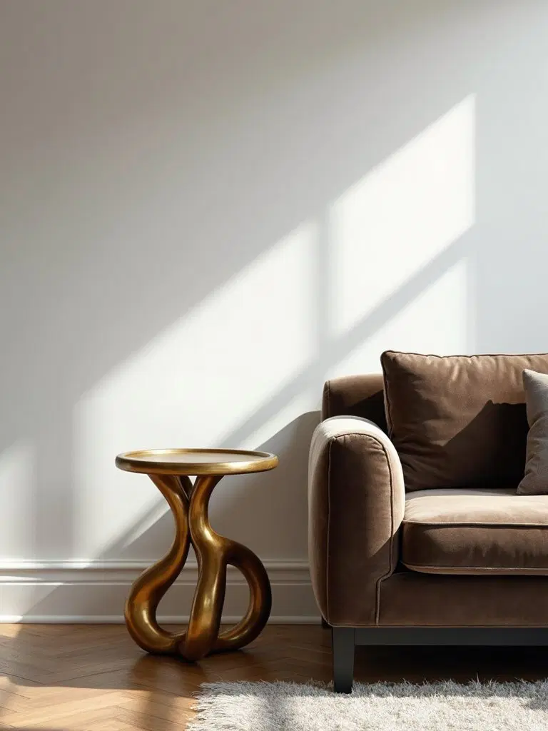 statement side tables as centerpieces