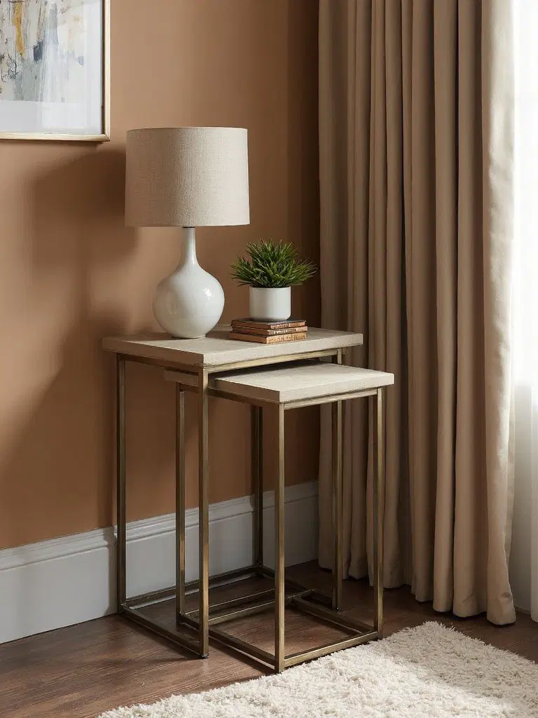 corner side tables optimize space