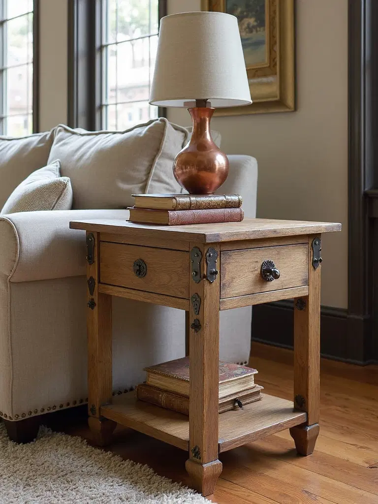 charming rustic side tables
