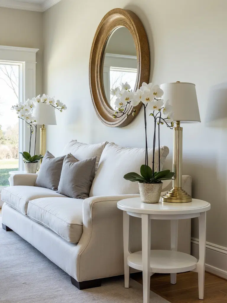 symmetrical side table setup