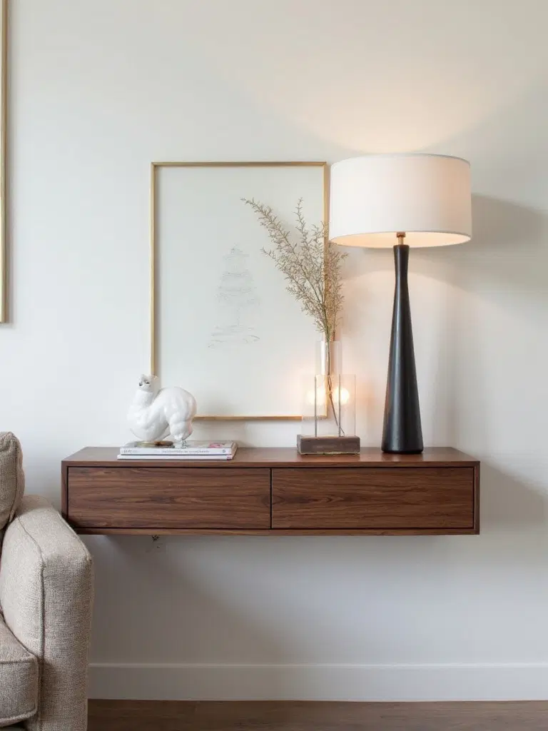 wall mounted floating side tables