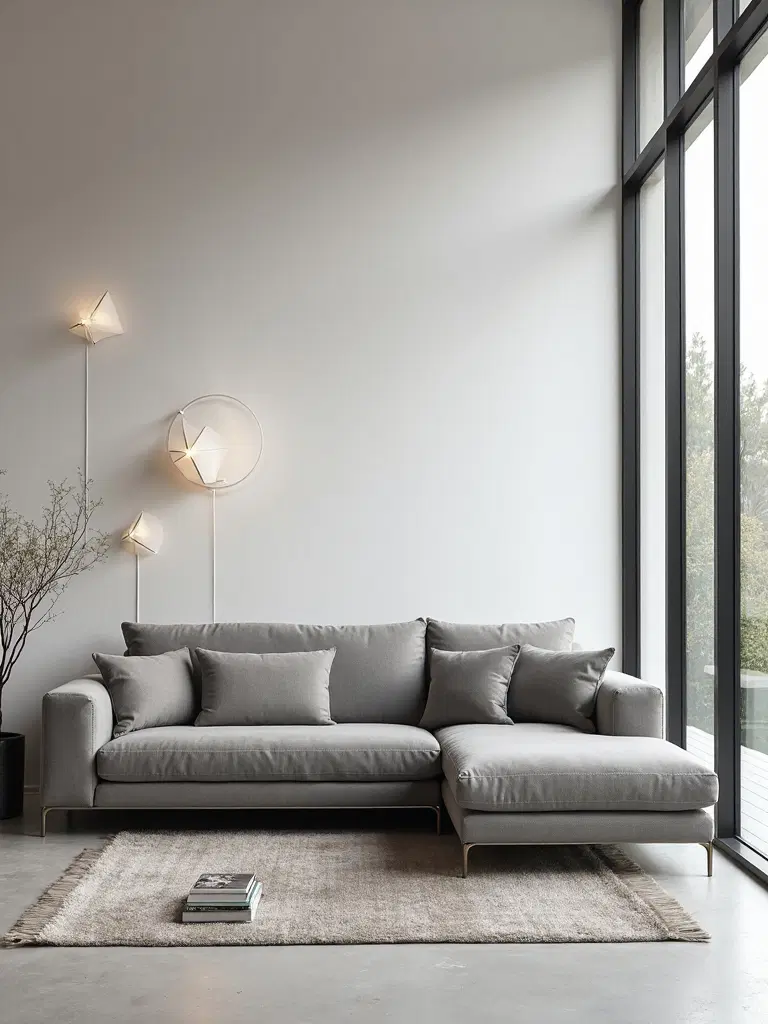 modern sofa with streamlined design