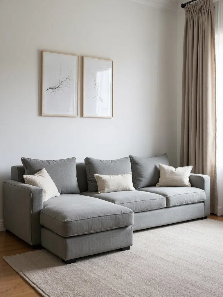 cozy small space living room sofa