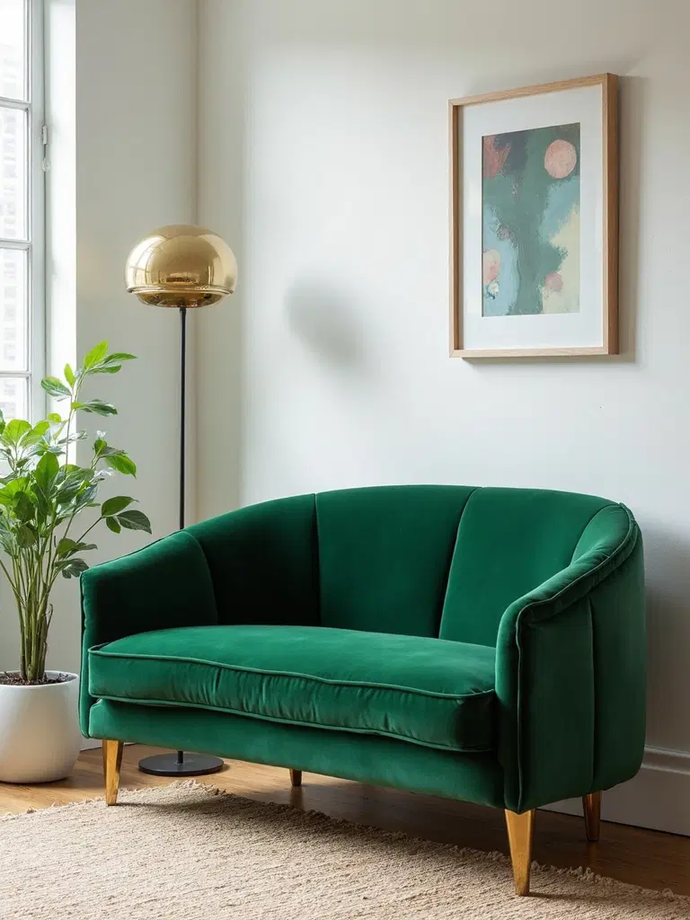 luxurious sculptural modern sofa
