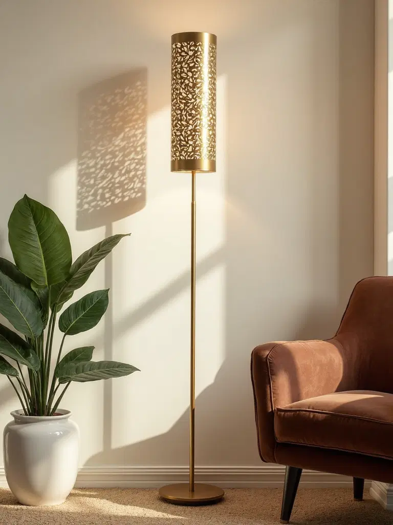 serene natural organic botanical inspired floor lamps