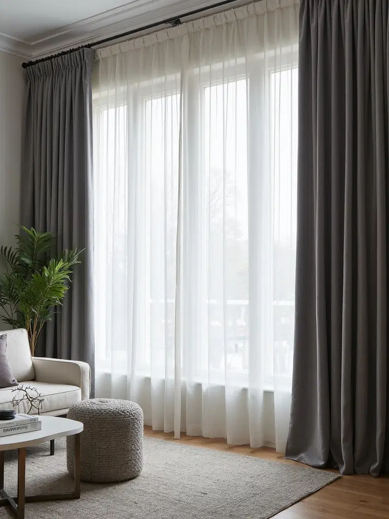 color contrast through curtain choices