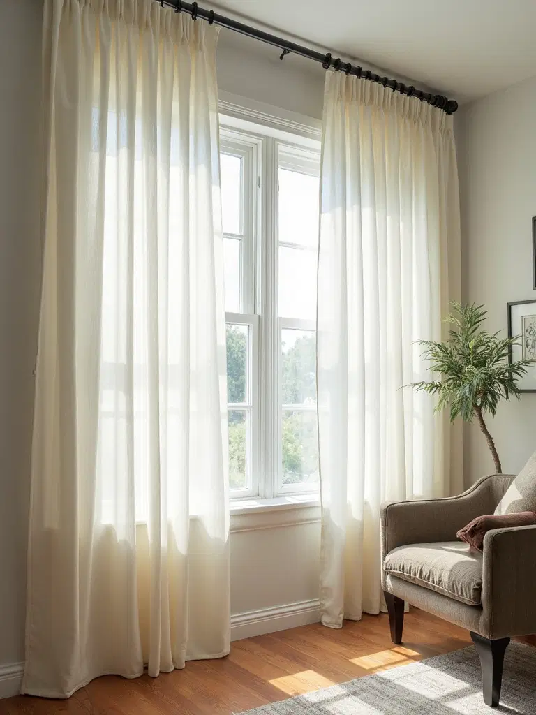 curtains with consistent length and alignment