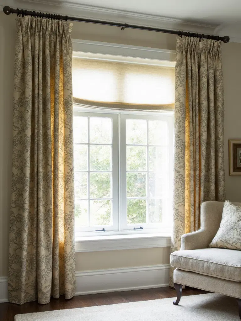 curtain combinations with different prints
