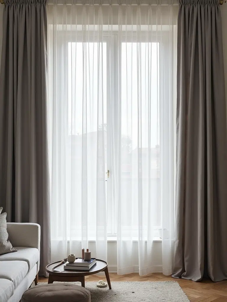 dramatic floor-to-ceiling curtains