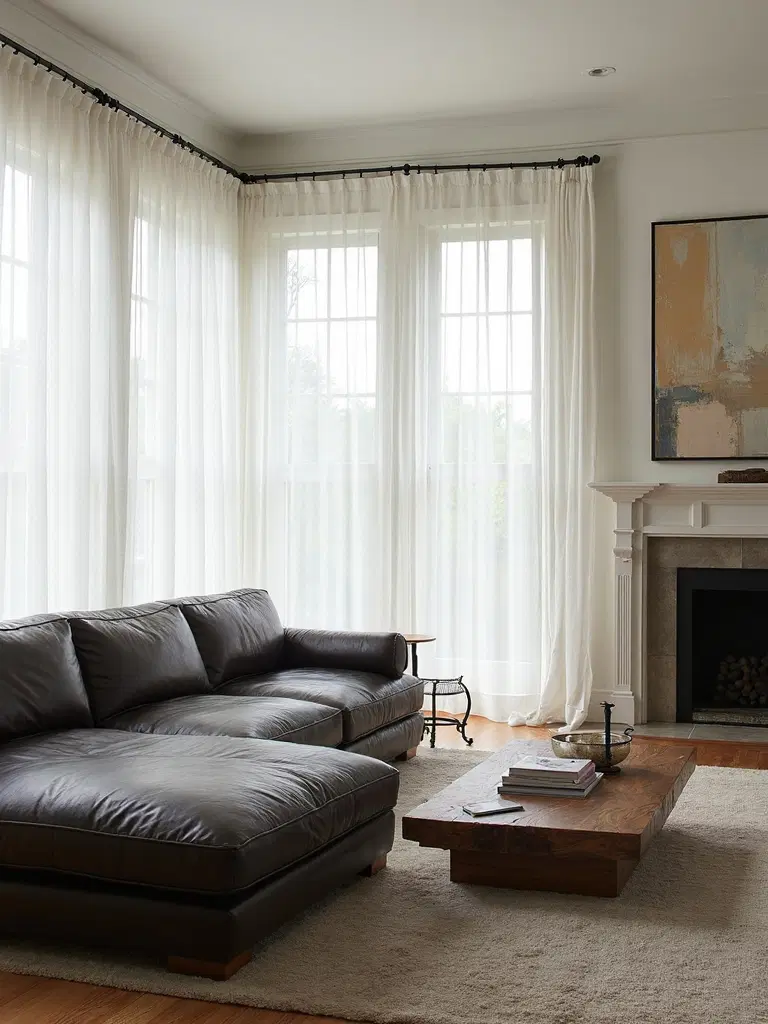 light curtains complement heavy furnishings