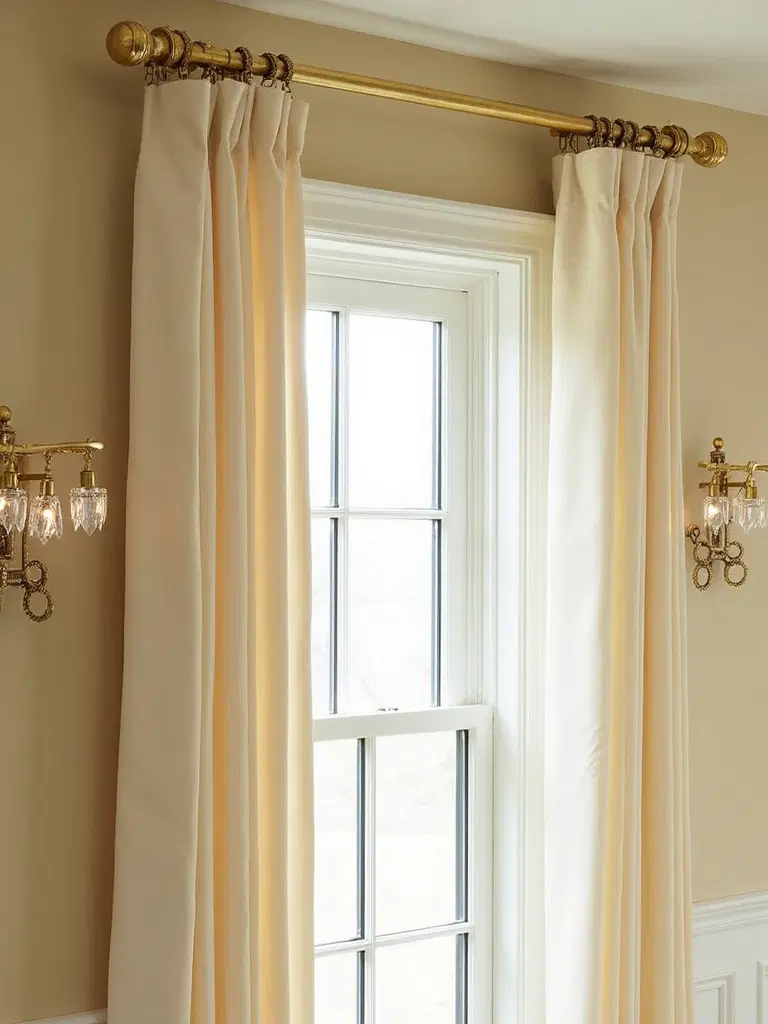 coordinated metal curtain hardware