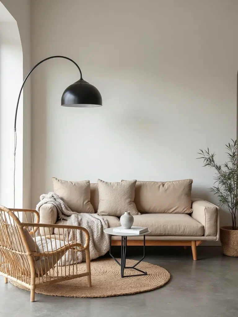 mix materials minimalist decor