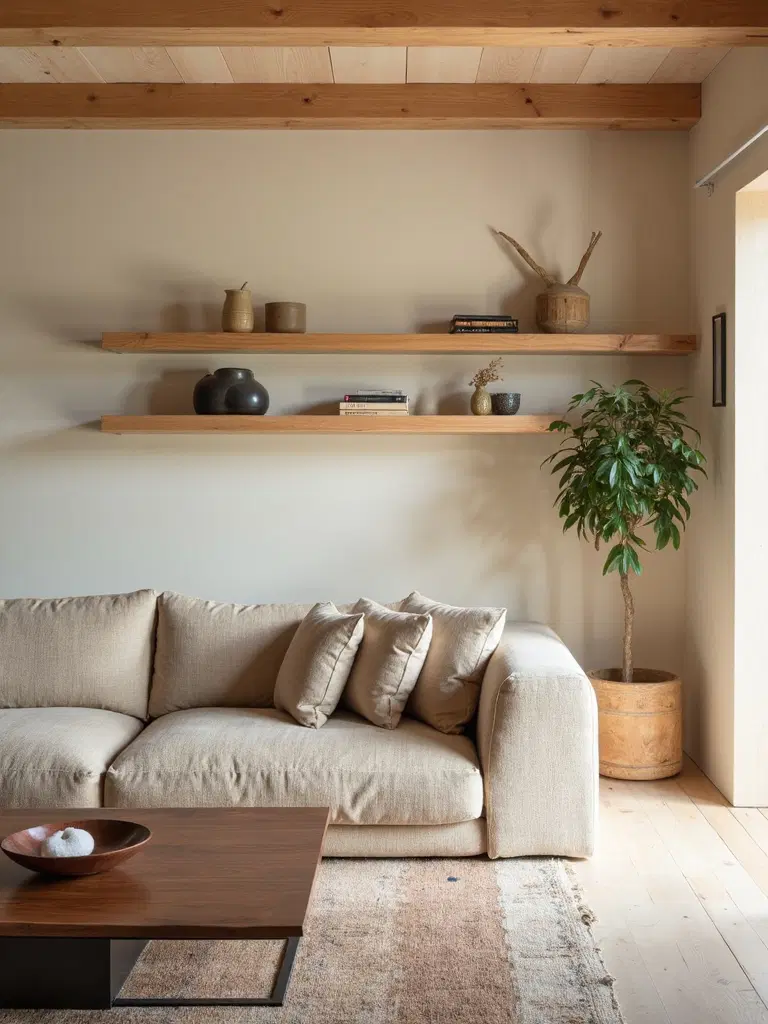 wood accent minimal design