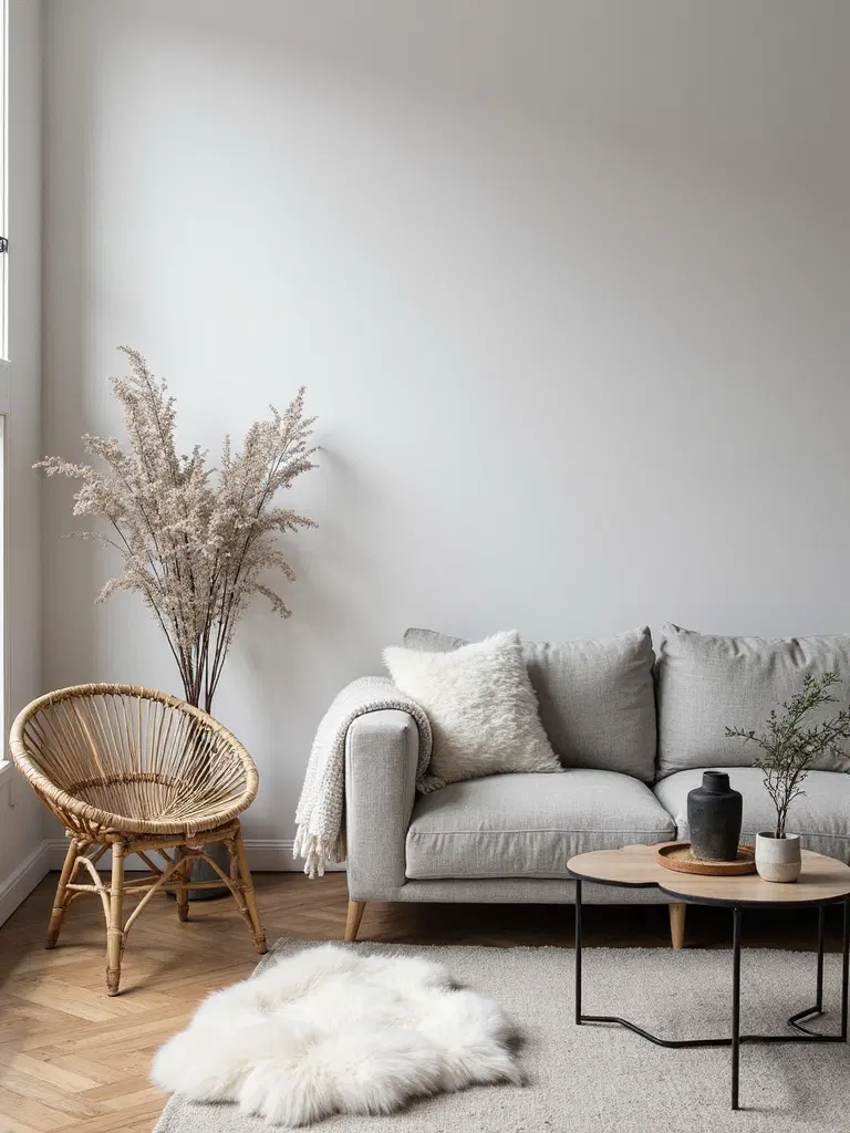 harmonious interplay of materials and textures