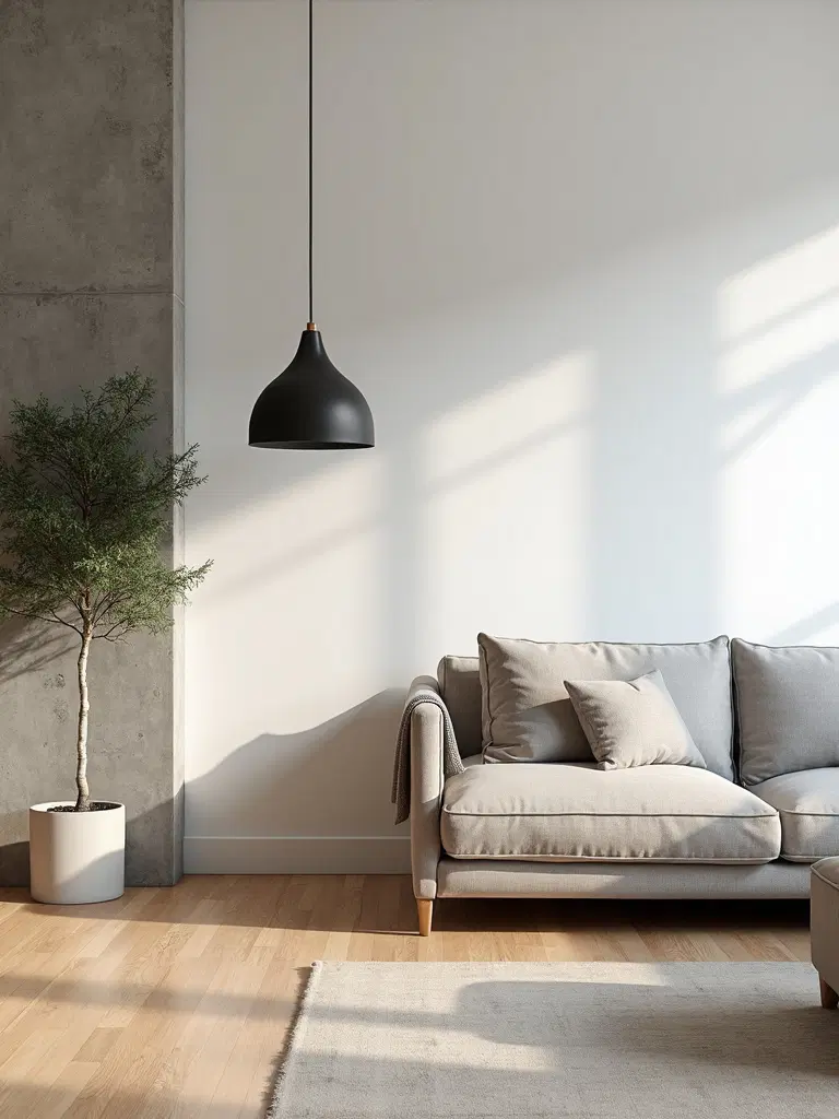 organic textures complementing minimalist style