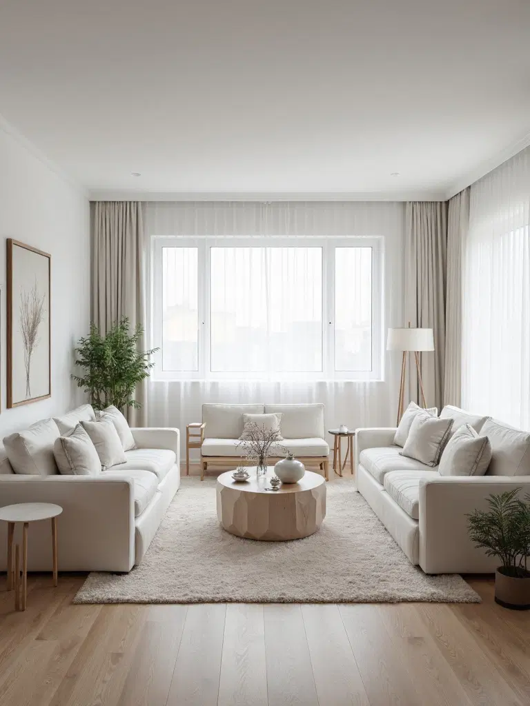 balanced and serene Nordic minimalist layout