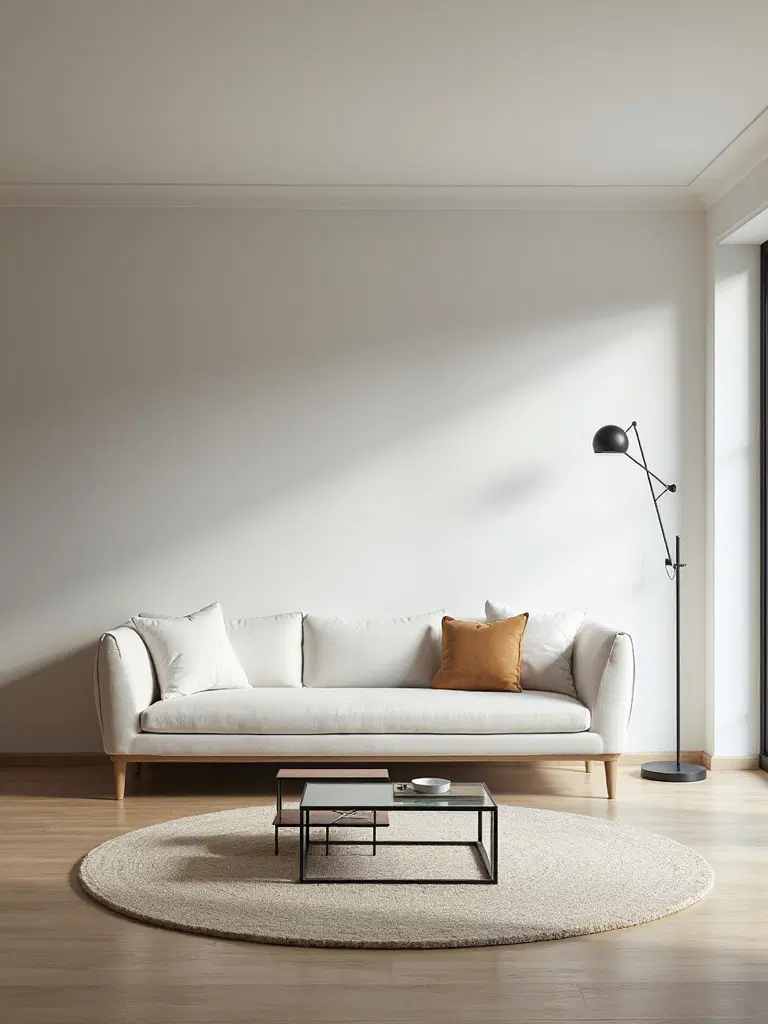 floating furniture creating spacious feel