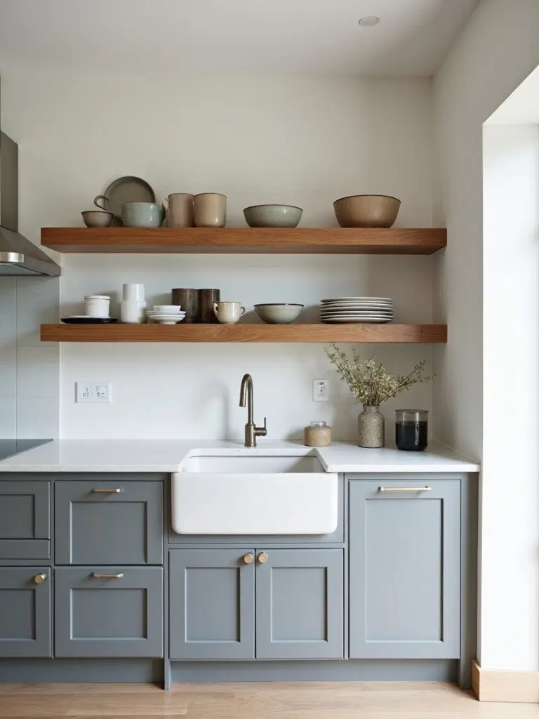 balanced open and closed storage