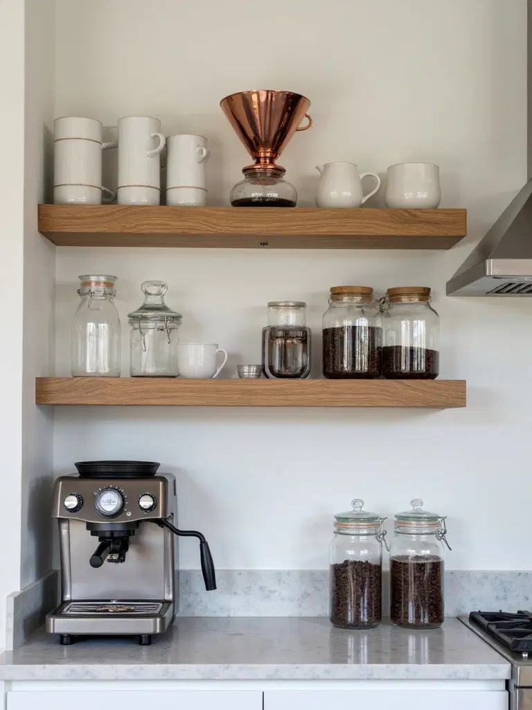 dedicated coffee station stylish organized essential