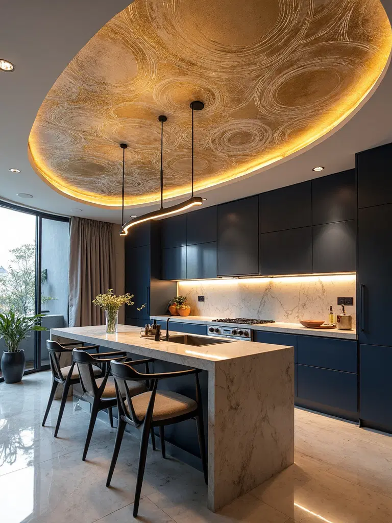 transformative abstract art kitchen ceiling murals