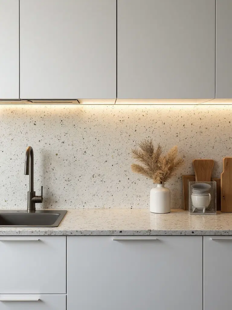 colorful terrazzo kitchen wall tiles