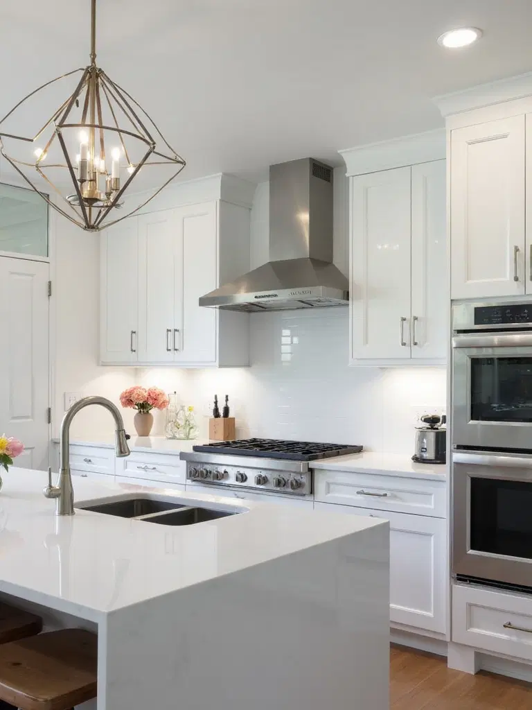 monochromatic minimalist kitchen design