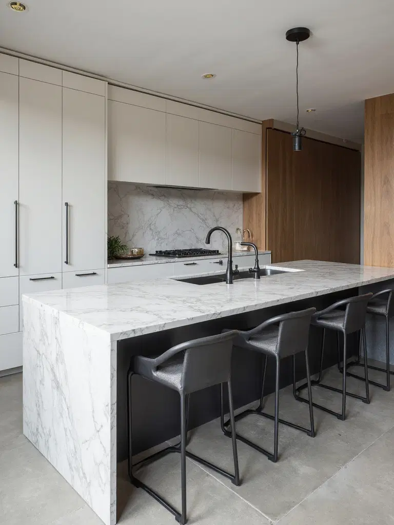 minimalist functional kitchen island design