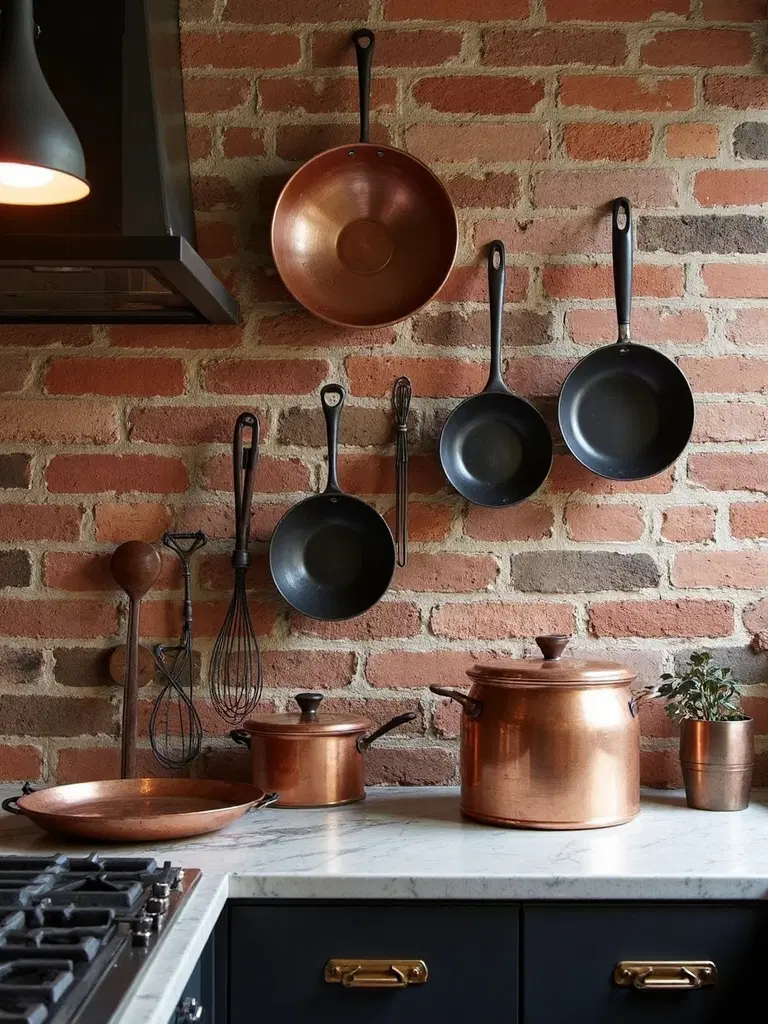 nostalgic kitchen décor with vintage tools