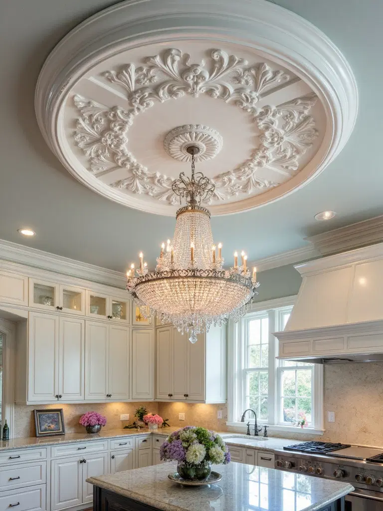 decorative plaster ceiling medallion
