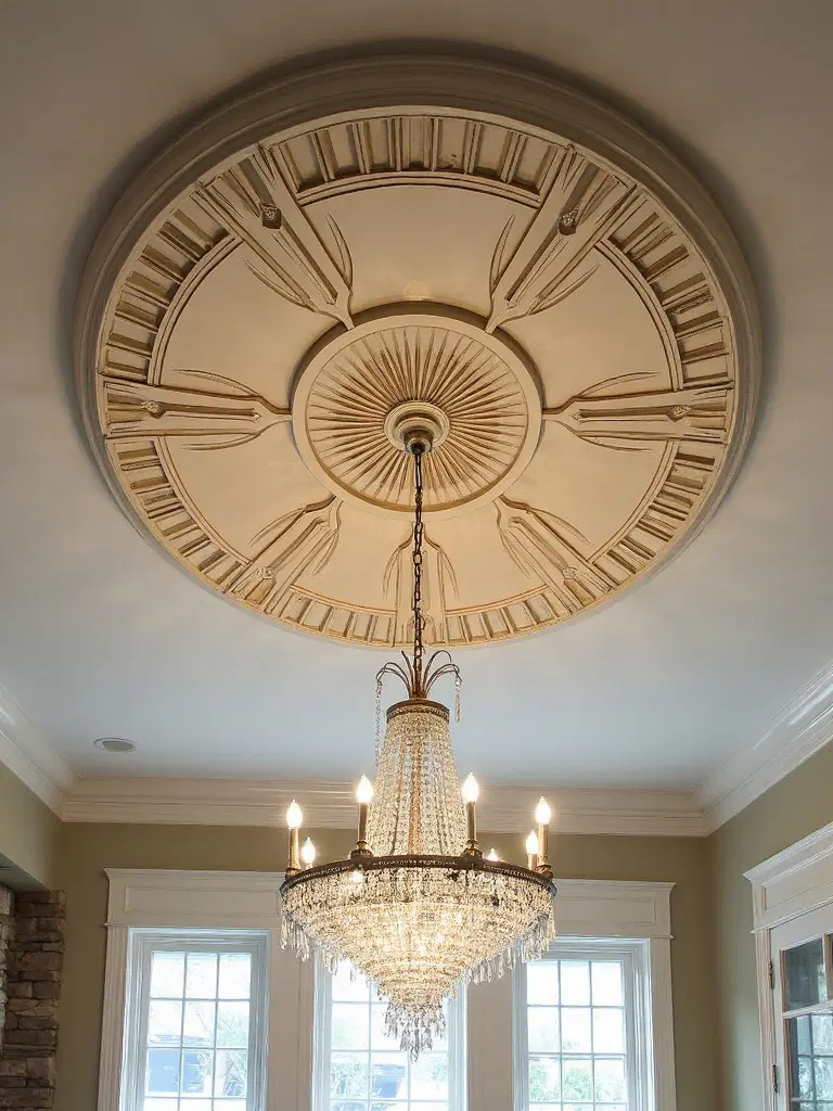 art deco ornamental ceiling rosette