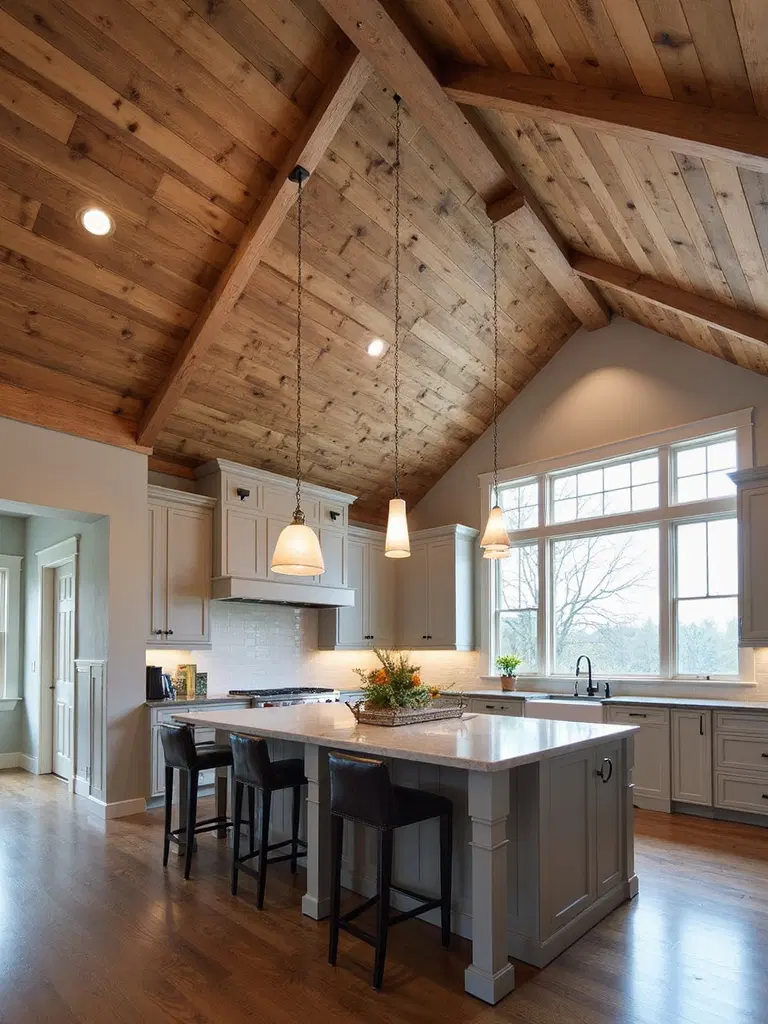 weathered sophisticated rustic ceiling charm